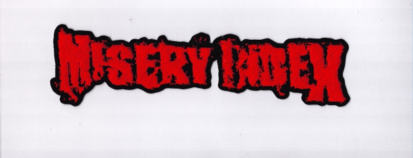 images Misery Index - Rotes Logo Rückenaufnäher
