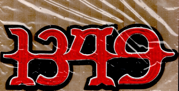 images 1349 - Rot Weisses Logo Rückenaufnäher