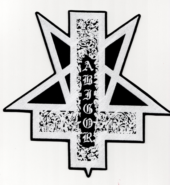 images Abigor - Weisses Logo Orkblut Rückenaufnäher