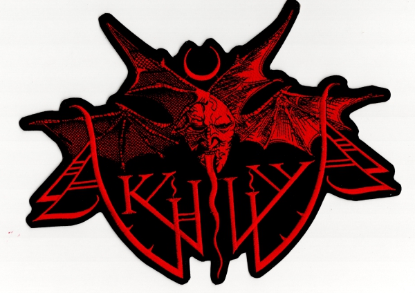 images Akhlys - Rotes Logo Rückenaufnäher