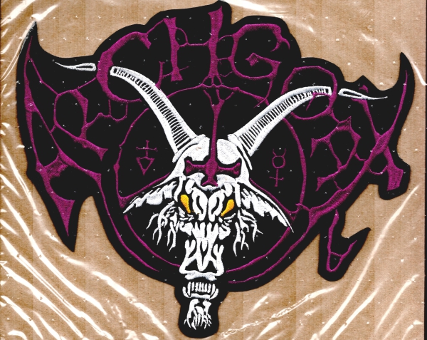 images Archgoat - Lila Weiss Logo Rückenaufnäher