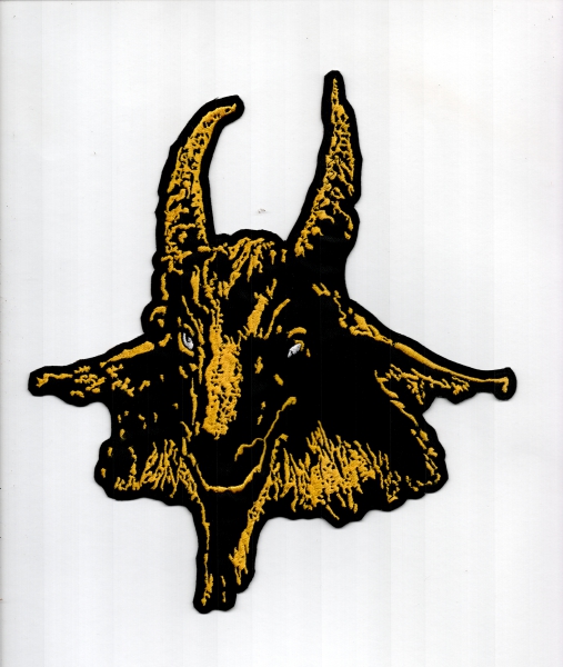 images Bathory - Gelbe Ziege Weisse Augen Rückenaufnäher