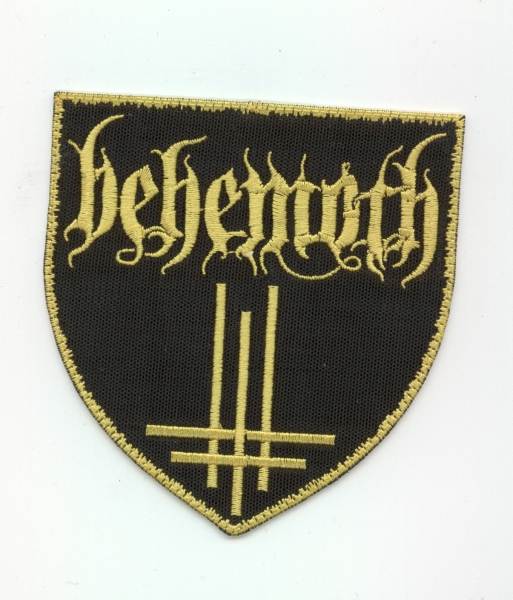 images Behemoth - Gelbes Tri Cross Wappen Aufnäher