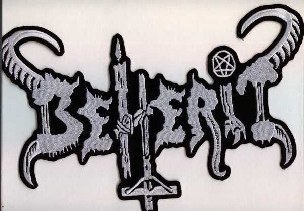 images Beherit - Weisses Altes Logo Rückenaufnäher
