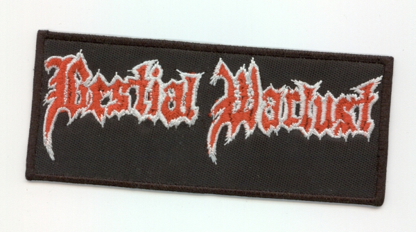 Bestial Warlust  - Weiss Rotes Logo Aufnäher