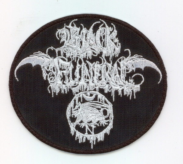 Black Funeral - Weisses Logo Runder Aufnäher