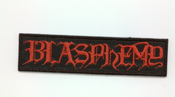 images Blasphemy - Rotes Logo Aufnäher
