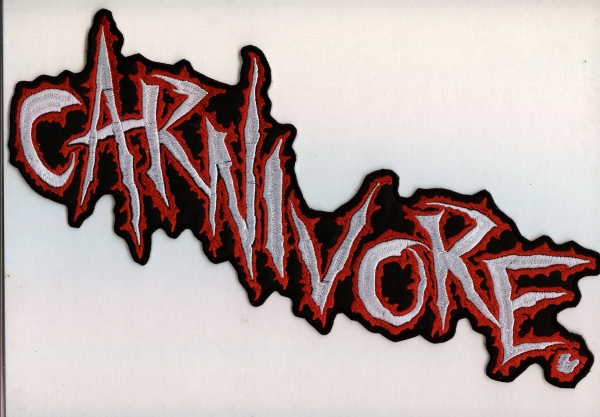Carnivore - Rot Weiss Rotes Logo Rückenaufnäher