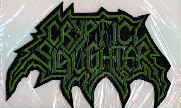 images Cryptic Slaughter - Grünes Logo Rückenaufnäher