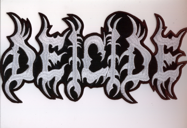 Deicide - Weisses Logo Rückenaufnäher