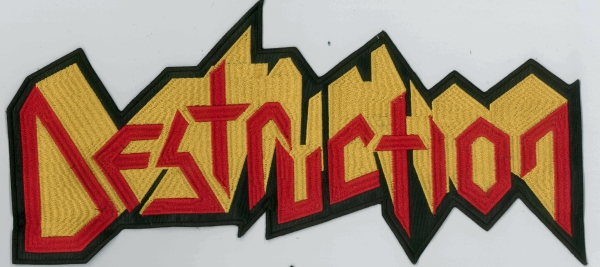 images Destruction - Rot Gelbes Logo Rückenaufnäher
