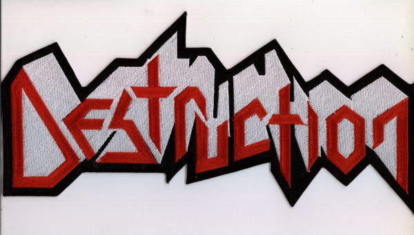 images Destruction - Rot Weisses Logo Rückenaufnäher