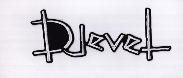 images Djevel - Weisses Logo Rückenaufnäher
