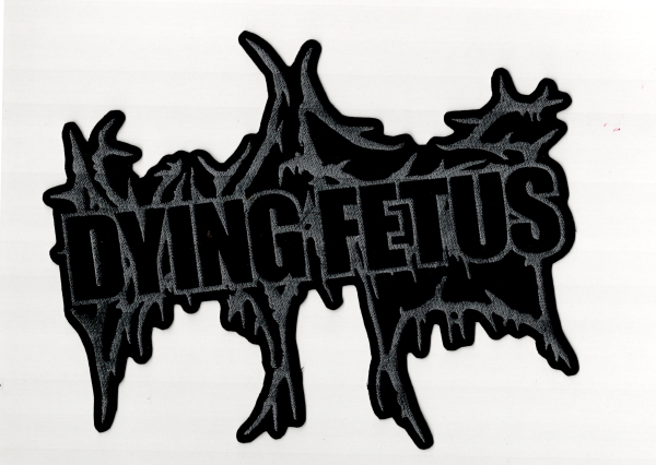 images Dying Fetus - Graues Logo 2 Rückenaufnäher