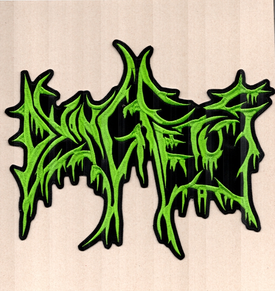 images Dying Fetus - Grünes Logo Rückenaufnäher