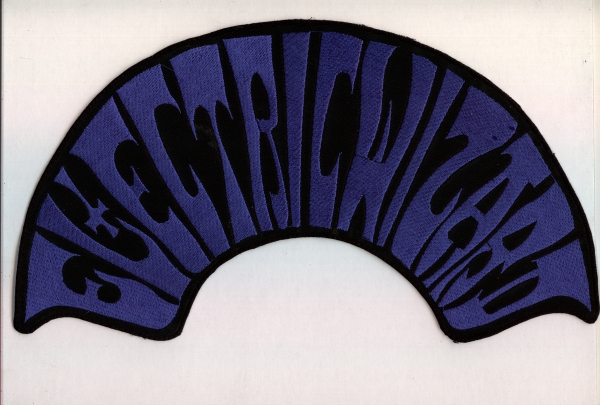 images Electric Wizard - Blaues Halb Rundes Logo Rückenaufnäher