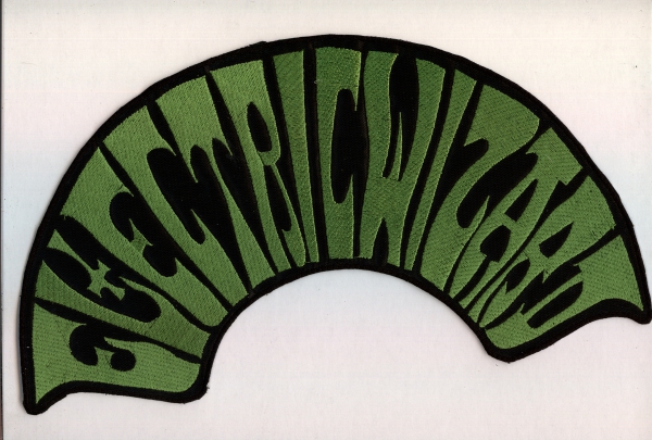 images Electric Wizard - Grünes Halb Rundes Logo Rückenaufnäher