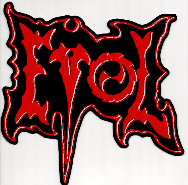 images Evol - Rot Weisses Logo Rückenaufnäher