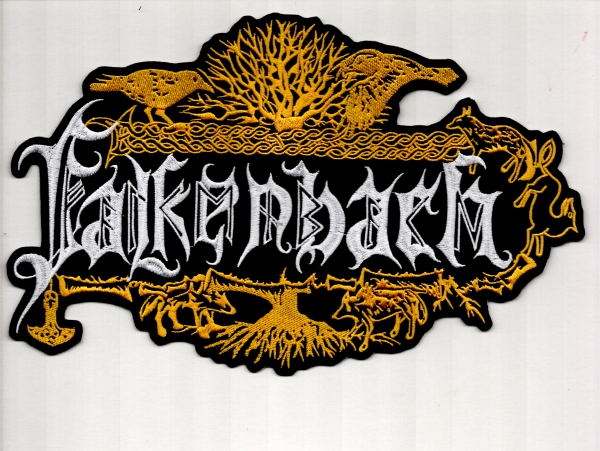 images Falkenbach - Gold Weiss Goldenes Logo 2 Rückenaufnäher