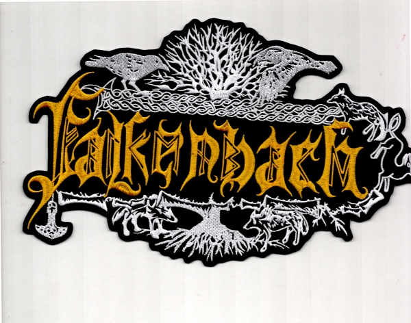 images Falkenbach - Weiss Gold Weisses Logo 2 Rückenaufnäher