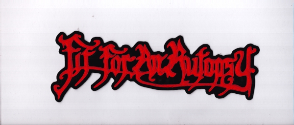 images Fit for an Autopsy - Rotes Logo Rückenaufnäher