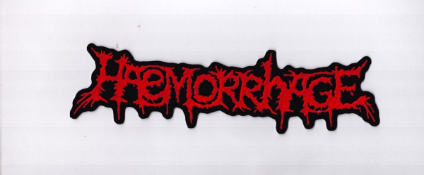 images Haemorrhage - Rotes Logo Rückenaufnäher