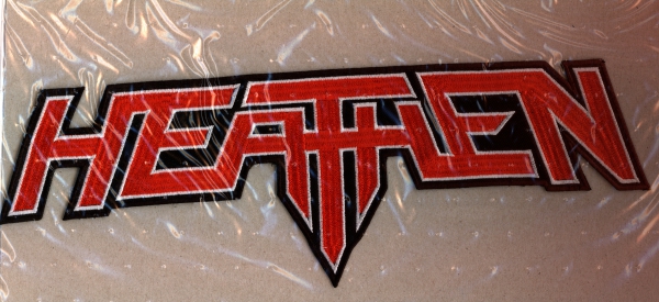 images Heathen - Rot Weisses Logo Rückenaufnäher