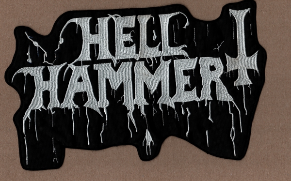 images Hellhammer - Weisses Logo 2 Rückenaufnäher