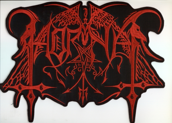Horna - Rotes Logo Rückenaufnäher