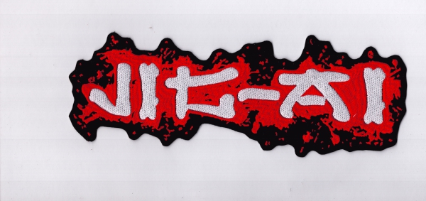 images Jig Ai - Rot Weisses Logo Rückenaufnäher