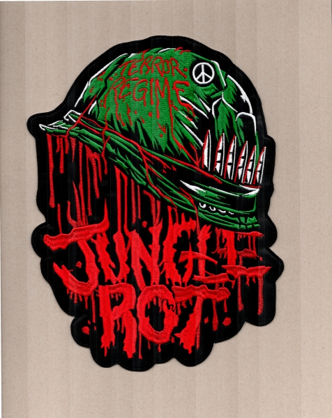 images Jungle Rot - Grüner Helm Rückenaufnäher