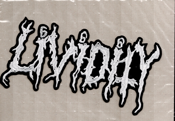 images Lividity - Weisses Logo Rückenaufnäher