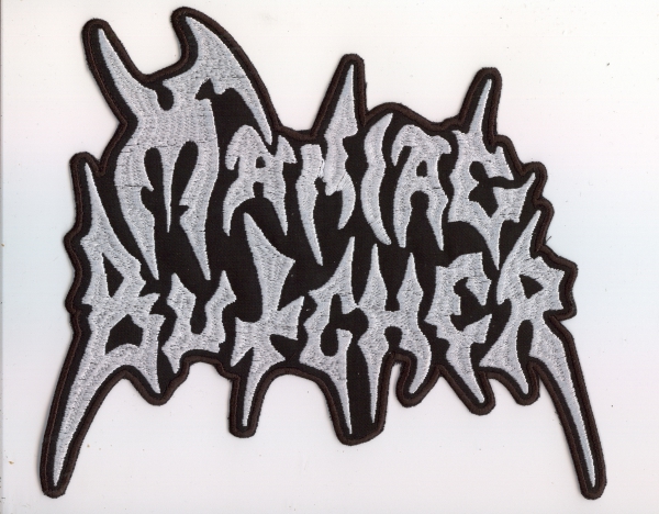 images Maniac Butcher - Weisses Logo Rückenaufnäher