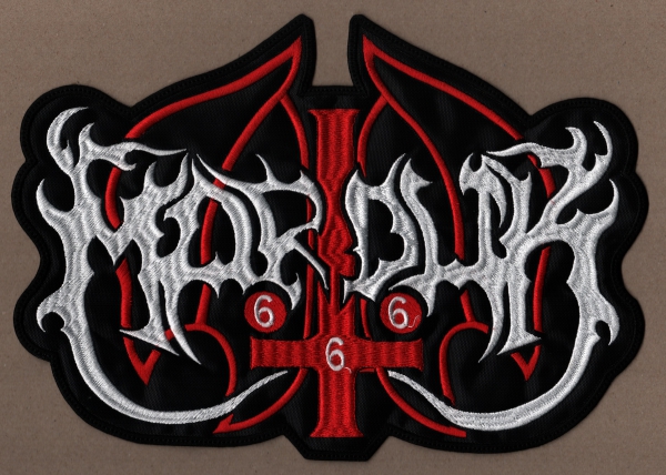 Marduk - Rot Weisses Altes Logo Rückenaufnäher