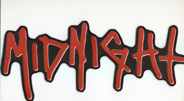 images Midnight - Rot Weisses Logo Rückenaufnäher