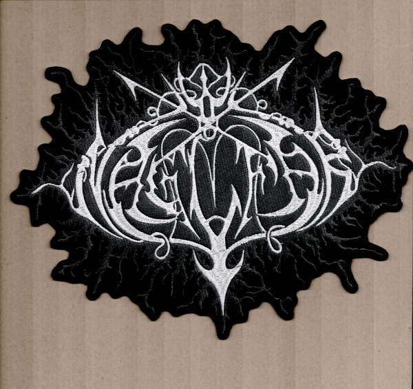 images Naglfar - Grau Weisses Logo Rückenaufnäher