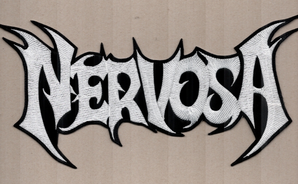 images Nervosa - Weisses Logo Rückenaufnäher