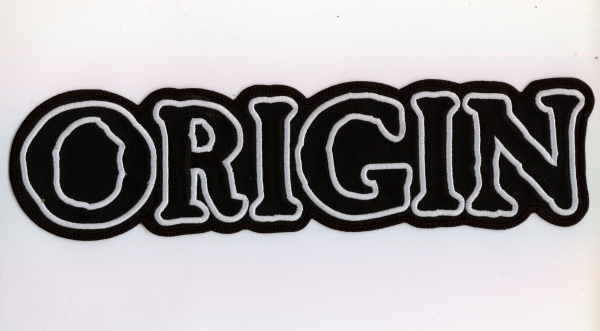 images Origin - Weisses Logo Rückenaufnäher