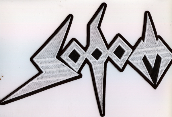 images Sodom - Weisses Logo Spezial Rückenaufnäher