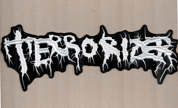 images Terrorizer - Weisses Demo Logo Rückenaufnäher