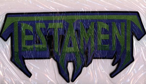 images Testament - Grün Blaues Logo Rückenaufnäher