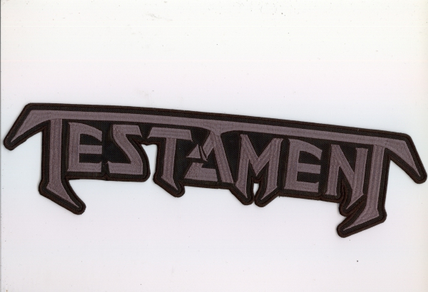 images Testament - Graues Logo Rückenaufnäher