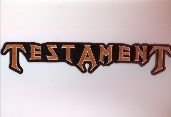 images Testament - Weiss Oranges Logo Rückenaufnäher