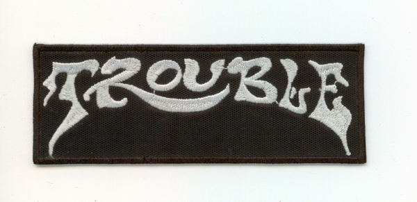 images Trouble - Weisses Logo Aufnäher