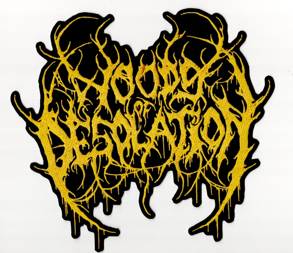images Woods of Desolation - Gelbes Logo Rückenaufnäher