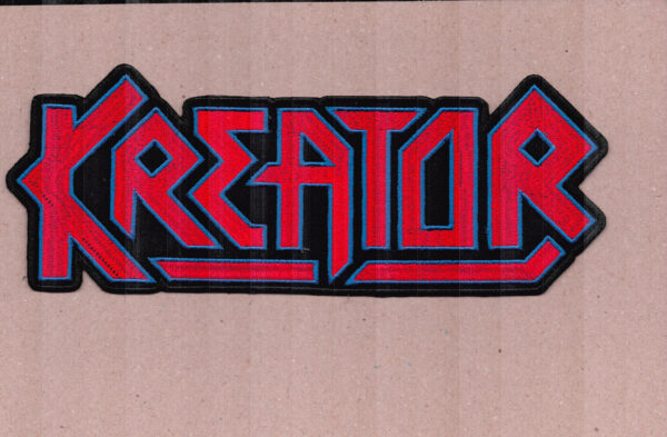 Kreator - Blau Rotes Logo Rückenaufnäher