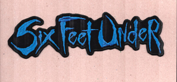 sixfeetunder_lb_ub_bpat Six Feet Under - Blaues Logo Rückenaufnäher