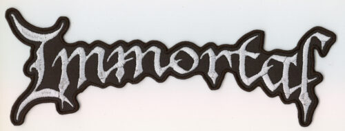 immortal_logow_ub_bpat Immortal - Weisses Neues Logo Rückenaufnäher