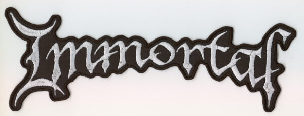 immortal_logow_ub_bpat Immortal - Weisses Neues Logo Rückenaufnäher